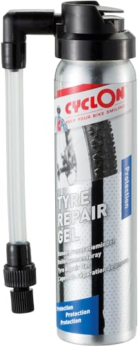 Cyclon Unisex – Erwachsene Tyre Repair Gel Pannenspray, Silber/Schwarz, 75 ml von Cyclon