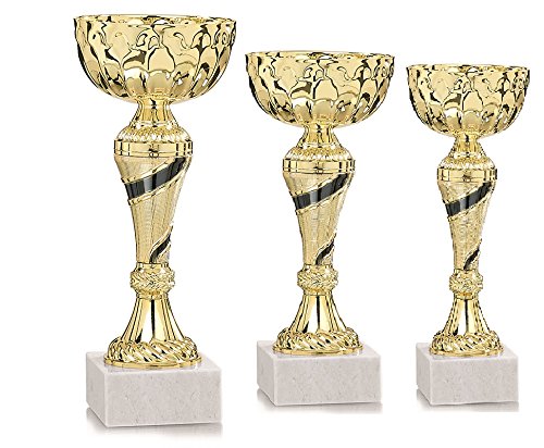 DEPICE Erwachsene Pokalserie Pokal/trophäe, Gold/Schwarz, 17,18,20cm von DEPICE