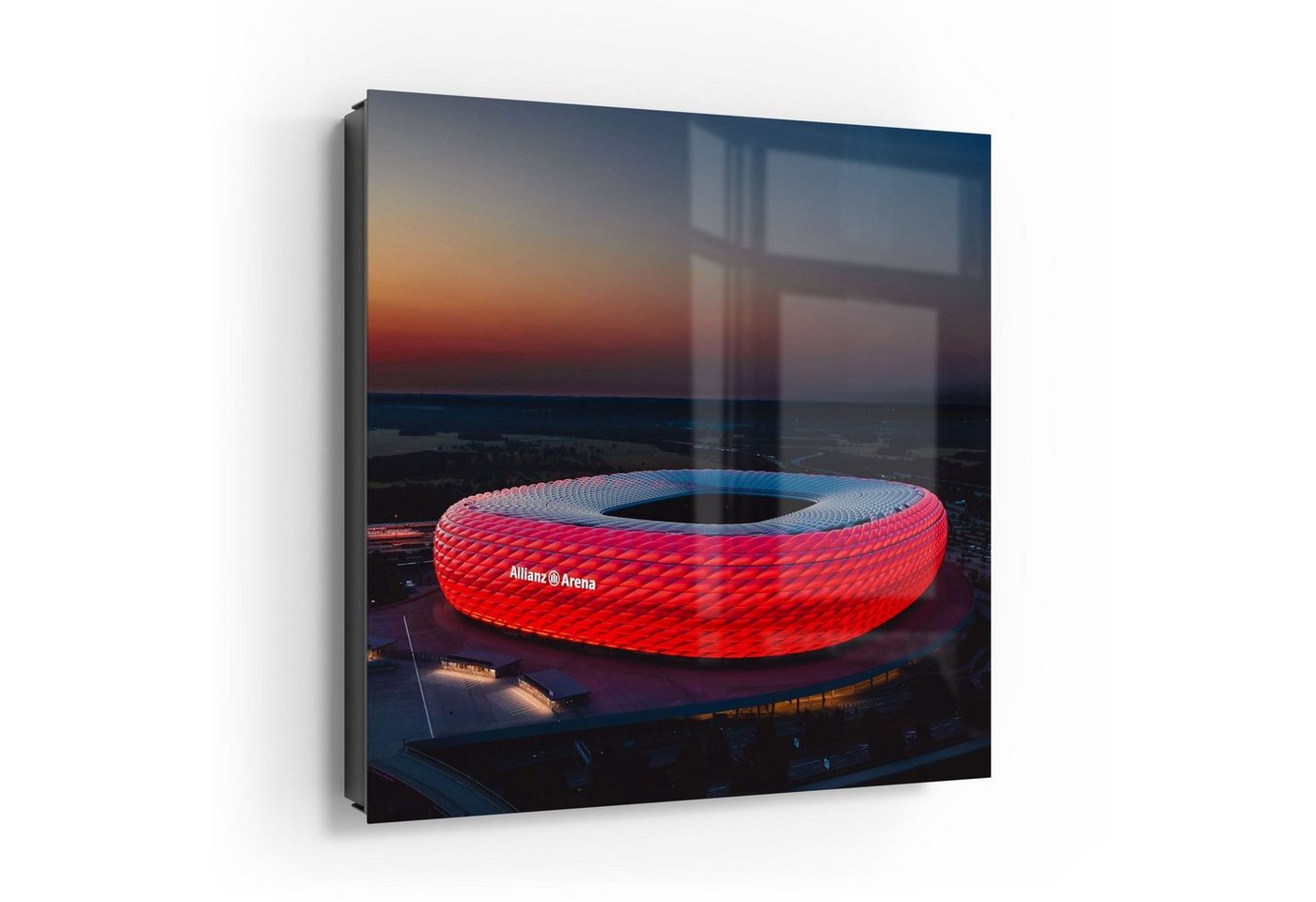 DEQORI Schlüsselkasten 'Allianz Arena, München', Glas Schlüsselbox modern magnetisch beschreibbar von DEQORI
