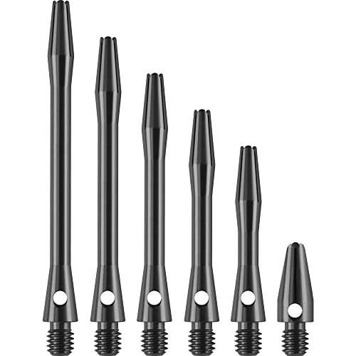 DESIGNA DARTS Dart-Schäfte aus Metall, 3 Sets eloxiertes Aluminium, X kurz, Geschützmetall, 29 mm von DESIGNA DARTS