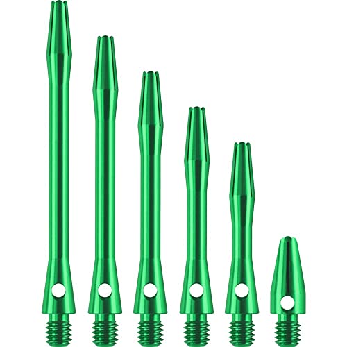 DESIGNA DARTS Dart-Schäfte aus Metall, 3 Sets eloxiertes Aluminium, kurz, grün, 35 mm von DESIGNA DARTS