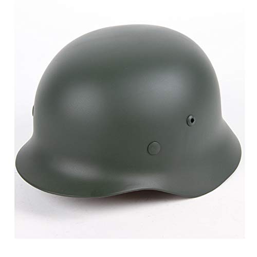 DETECH WW2 German M35 Steel Helmet WW II Schutzhelm Hochfester Stahl Tactical German Army Military Combat Helm mit Lederfutter von DETECH