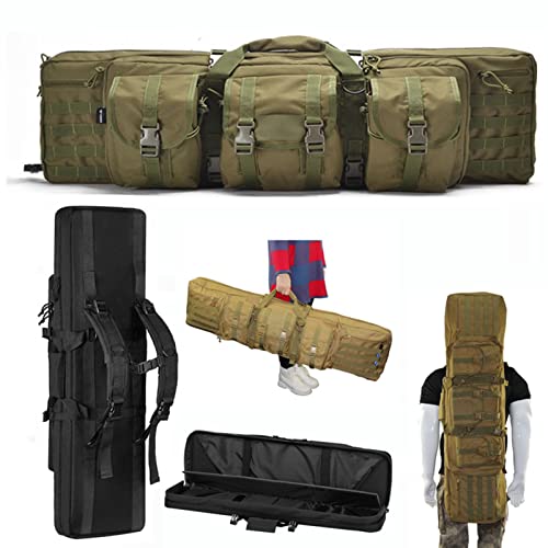 Double Rifle Bag Case,Gewehr Futteral Langwaffen,93 cm/108 cm/118cm/140cm 600D Oxford Fabric Shotgun case,case Long Weapons,Airsoft Weapons Backpack,Soft Padded Rifle case von DFANCE