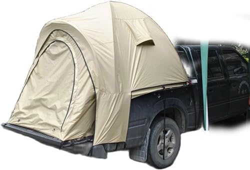 Pickup-Truck-Zelt, tragbares LKW-Ladeflächenzelt für 3–4 Personen, inklusive Regenüberdachung und Tragetasche, tragbares, einfach aufzubauendes Zelt,Beige von DJFOG