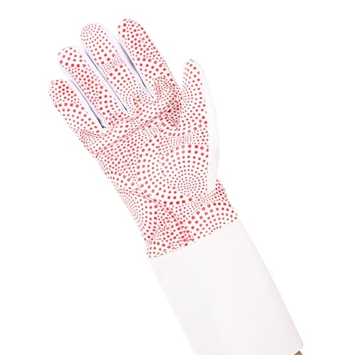 DNCG Professioneller Waschbarer Fechthandschuh mit Rutschfesten Silikonpartikeln, Fechthandschuhe für Foliendegen und Säbel (Color : Right Hand, Size : 10.5cm) von DNCG