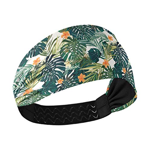 Sport-Stirnband für Damen – Palmenblüte, Unisex, Workout-Schweißband für Herren, feuchtigkeitsableitendes Haarband für Yoga, Fitnessstudio, Laufen, Joggen von DOMIKING