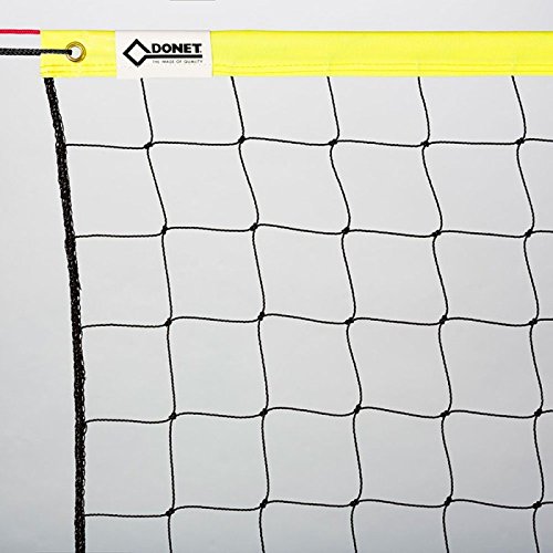DONET Beach-Volleyball-Netz, Training & Freizeit 9,5 x 1,0 m, Oberkante PVC-Einfassung gelb von DONET