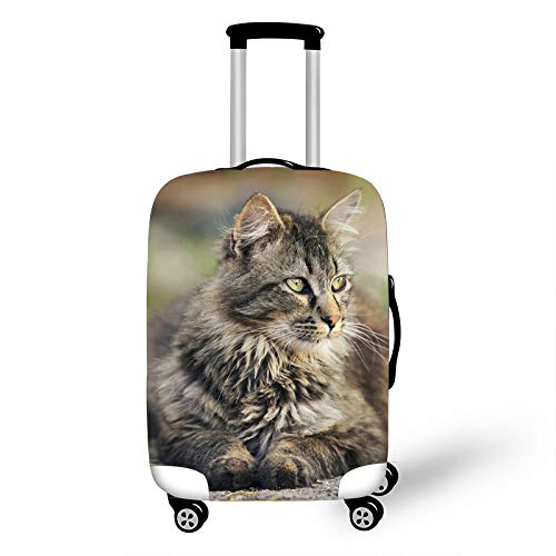 Elastisch Kofferhülle, DOTBUY 3D Reise Kofferschutzhülle Gepäck Cover Reisekoffer Hülle Schutz Bezug Schutzhülle Waschbare Reisetasche Kofferbezug (Katze,M (22-24 Zoll)) von DOTBUY-shop