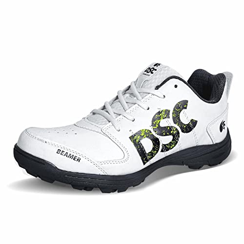 DSC Beamer Cricket Shoes | Grey/White | for Boys and Men | Light Weight | Durable | 10 UK, 11 US, 44 EU von DSC