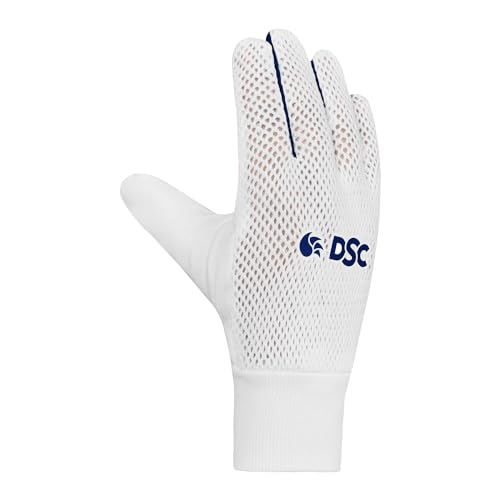 DSC 1501556 Surge Cricket Wicket Keeping Inner Gloves for Boys | Cotton Plam Gloves | Faster Sweat Absorbtion | Comfort Fit | Kit for Men and Boys | White von DSC