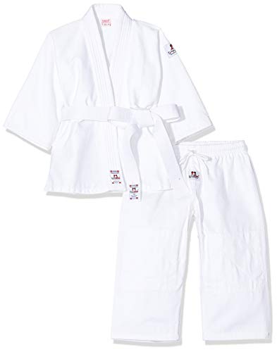 DANRHO Kinder Judogi Yamanashi Karate Kleid, Weiß, 130 cm von DANRHO