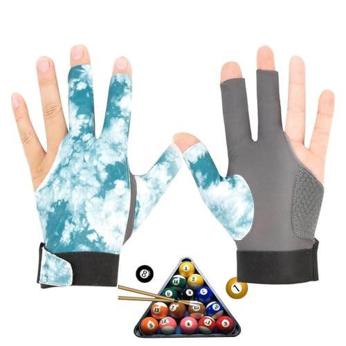 Dankek DREI-Finger-Handschuhe, Pool-Queue-Handschuhe | 3-Finger-Queue-Handschuhe für Billardschützen,rutschfest, hochelastisch, einstellbare Dichtheit, Billardzubehör für Männer und Frauen, von Dankek