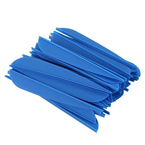 Darmlly Pfeile Vanes 4 Kunststoff Befiederung Fuer DIY Bogenschiessen Pfeile 50 Pack (Blau) von Darmlly