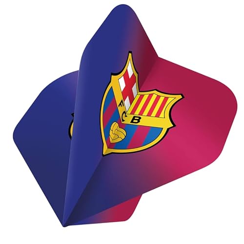 Darts Corner Offizielles Lizenzprodukt des Barcelona Football Club Barca FC 100 Mikron Nr. 2 Form, Blau/Granat, 1 Set mit 3 Flights (F4122) von Darts Corner