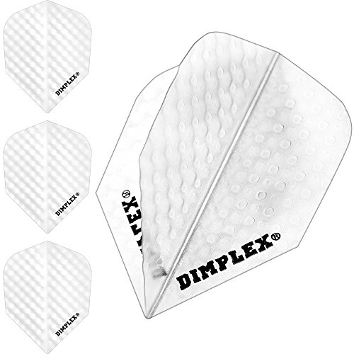 HARROWS Dimplex geprägt Dart Flights, 75 Mikron – Standard klar – 5 sets (15) von Darts Corner