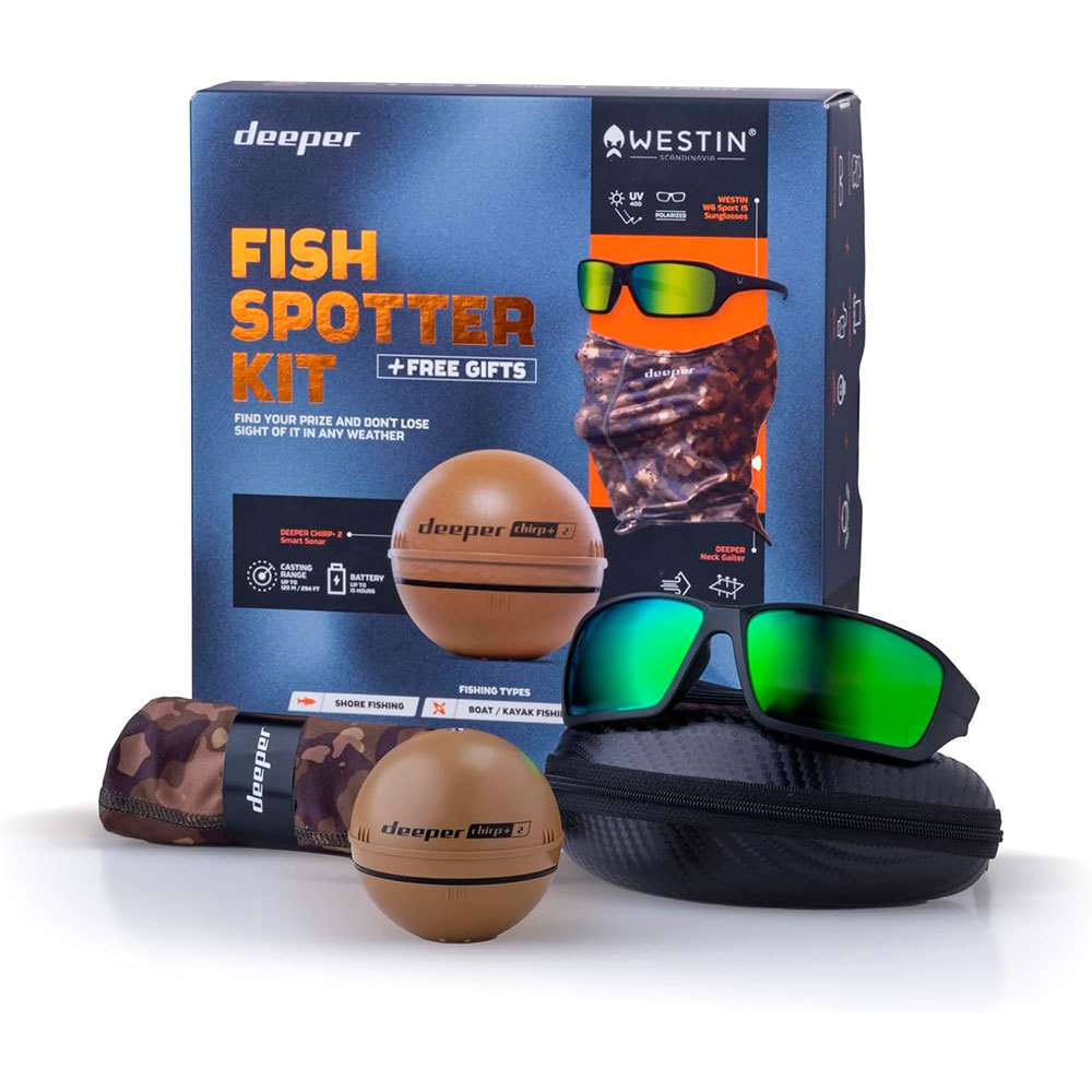 Deeper Smart Sonar Chirp+ 2 Pack X Westin Fishfinder Golden CAT0-3 von Deeper