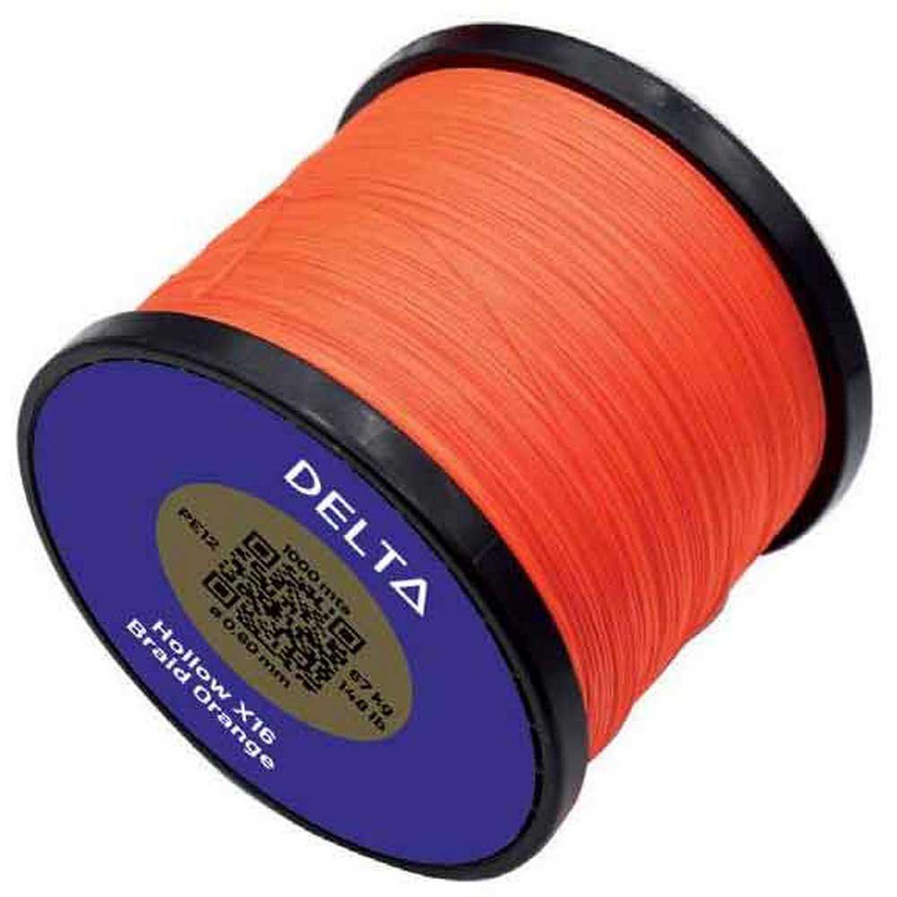 Delta Hollow X16 1000 M Braided Line Orange 0.680 mm von Delta