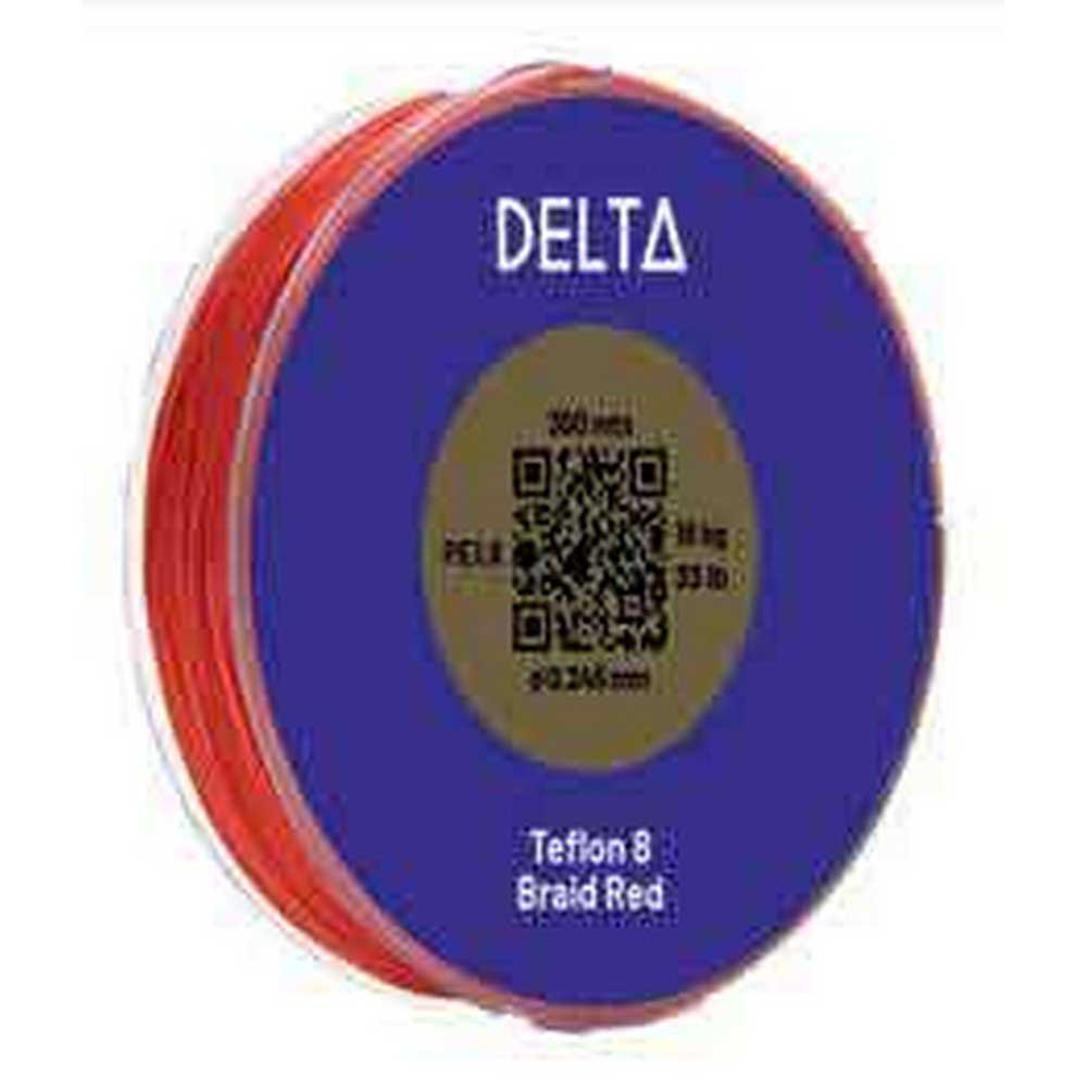 Delta Teflon 8 Braid 300 M Braided Line Rot 0.280 mm von Delta