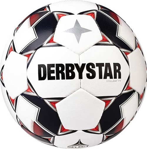 Derbystar Brillant TT AG Fußball Gr. 5 - weiß/schwarz/orange von Derbystar