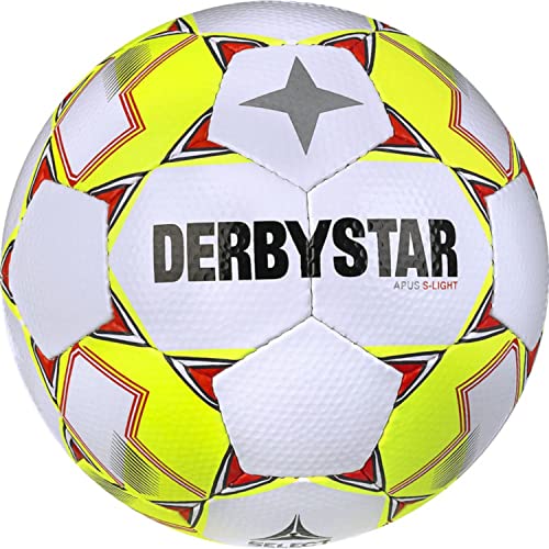Derbystar Unisex Jugend Apus S-Light v23 Fußball, weiß gelb, 4 von Derbystar