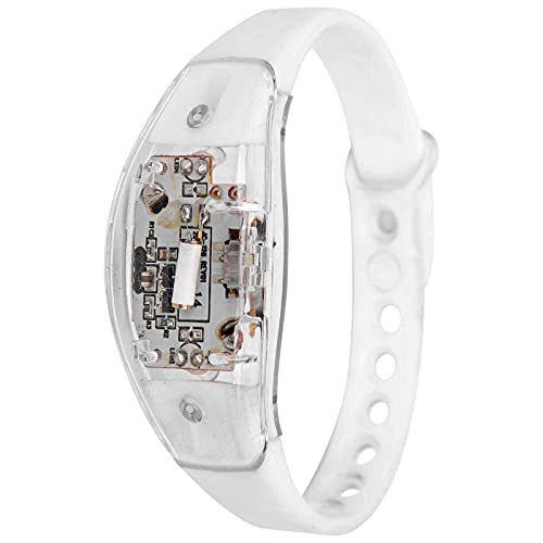 Deror LED-Armband, Nachtlauf Verstellbares LED-Armband Leuchten Silikon blinkendes Armband für Party(Weiß) von Deror