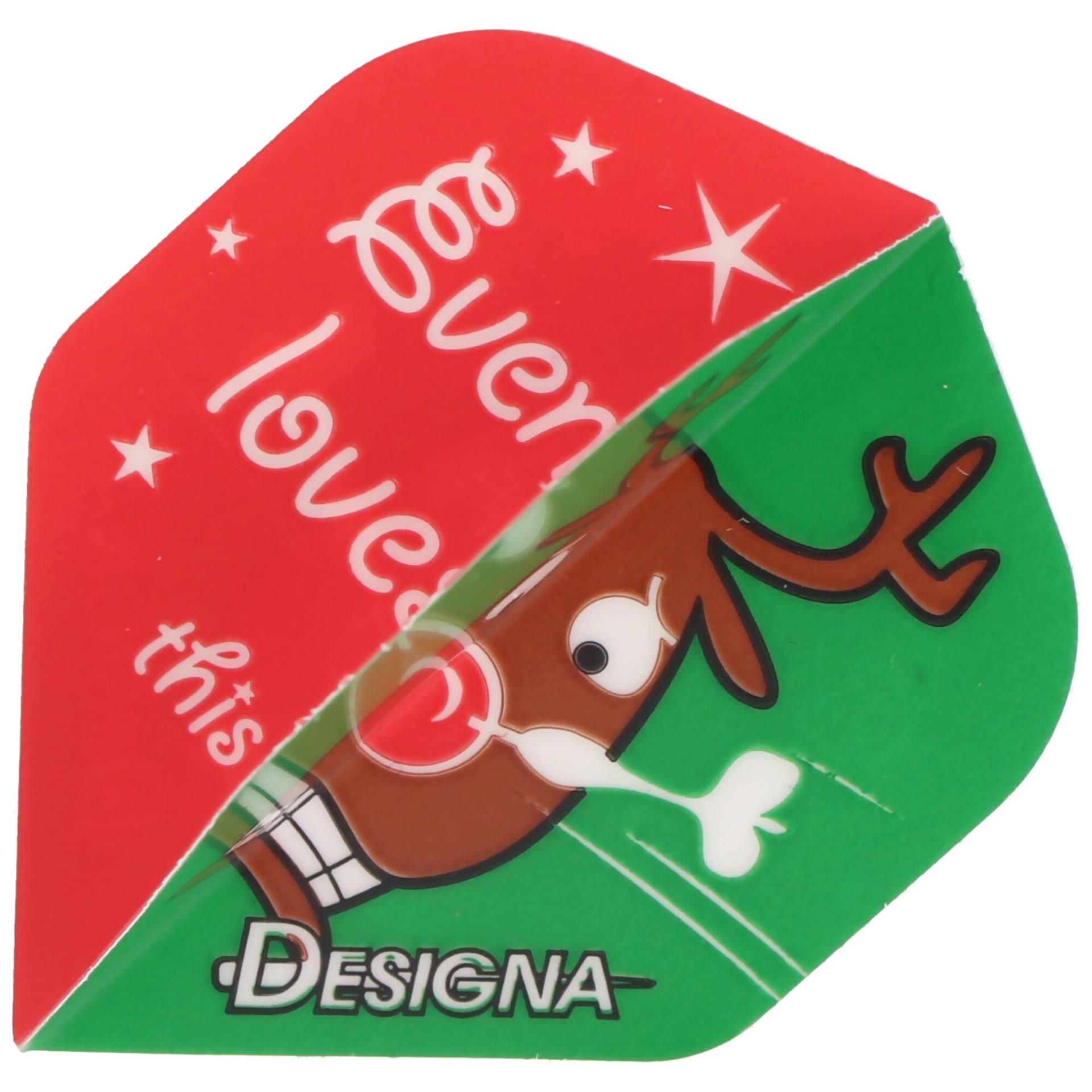Dartflight mit Motiv Weihnachten, Rudolph, 3 Stück von Designa