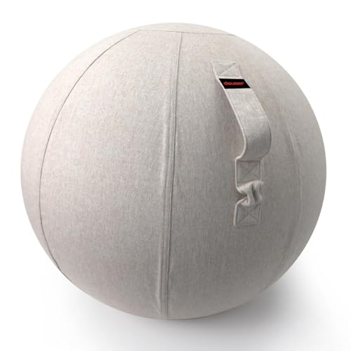 Deuser Ballbezug aus Kaschmirimitat, 55/65/75 cm, Schutzhülle für Gymnastikball, Rutschfester Ballschutz für Sitzball (65cm) von Deuser