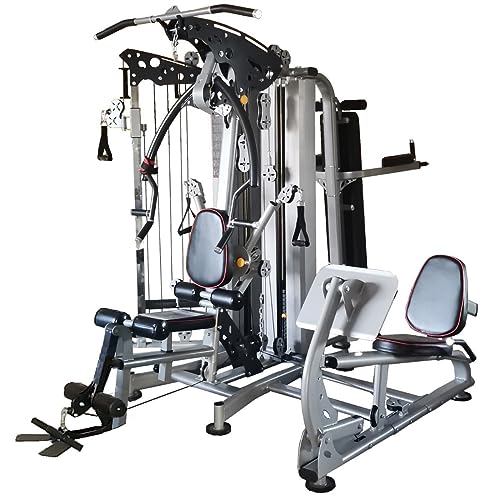 Dione Pro MG5 - Fitnessstation - Multi-Gym - Cable Crossover - mit 2X 75 kg Metall Gewichte - Mit Legpress - Homegym von Dione