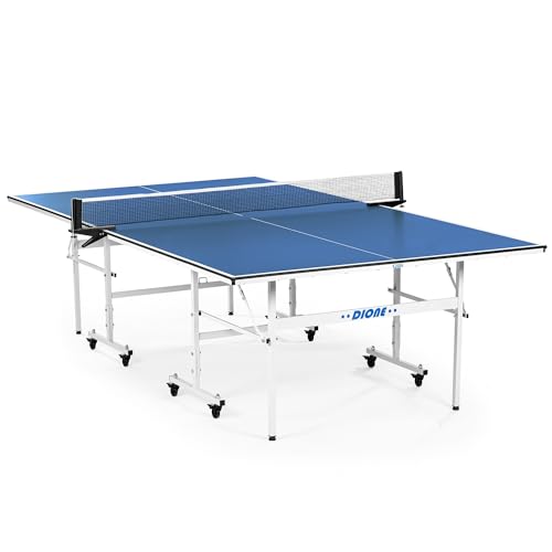Dione Tischtennisplatte S200i Indoor - 274x152cm - Blau TT-Platte - Tischtennistisch - Vormontiert - 60KG von Dione