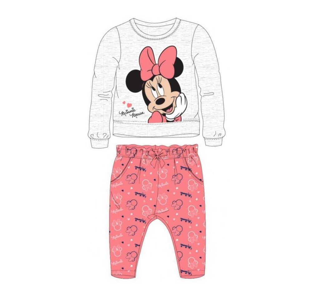 Disney Shirt & Hose Baby Trainingsanzug Set, langarm, Pullover mit Hose, Minnie Mouse (Set, 2-tlg) von Disney