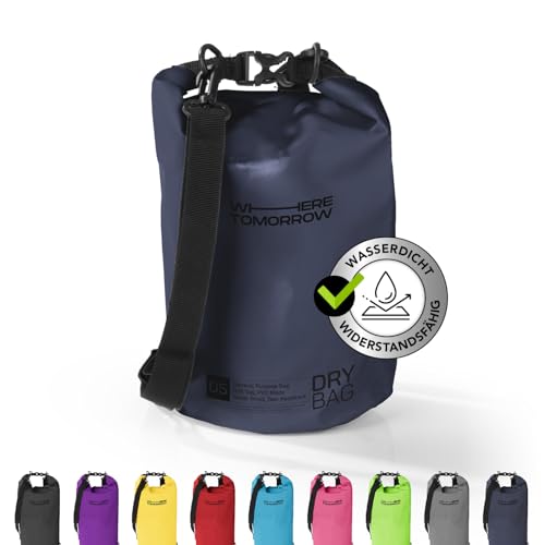#DoYourOutdoor Where Tomorrow Dry Bag Tasche 30L dunkelblau | Wasserdichter Rucksack | Wasserfester Beutel & Packsack | Drybag ideal für Boot, Kajak, Angeln und Camping von #DoYourOutdoor