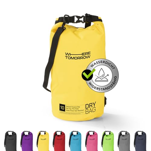 #DoYourOutdoor Where Tomorrow Dry Bag Tasche 20L gelb | Wasserdichter Rucksack | Wasserfester Beutel & Packsack | Drybag ideal für Boot, Kajak, Angeln und Camping von #DoYourOutdoor