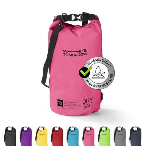 #DoYourOutdoor Where Tomorrow Dry Bag Tasche 5L pink | Wasserdichter Rucksack | Wasserfester Beutel & Packsack | Drybag ideal für Boot, Kajak, Angeln und Camping von #DoYourOutdoor