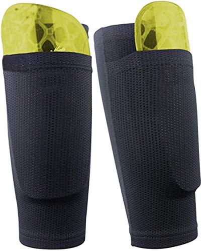 Dokpav Soccer Shin Guard Socken mit Tasche Ärme, Fußball Ausrüstung mit Taschen Kompressionswade Ärm -（Keine Kunststoff-Platten）-(Erwachsener - schwarz) von Dokpav
