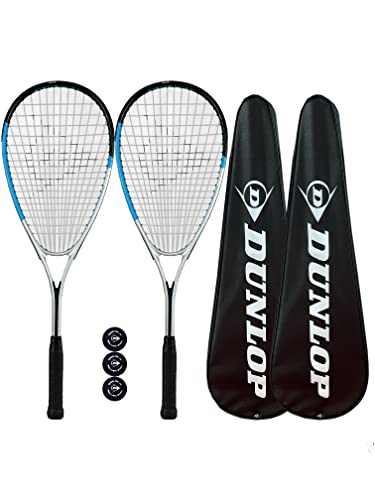 Dunlop Biotec Ti Squashschläger (Verschiedene Optionen) (2 x Squashschläger + 3 Squashbälle) von Redify