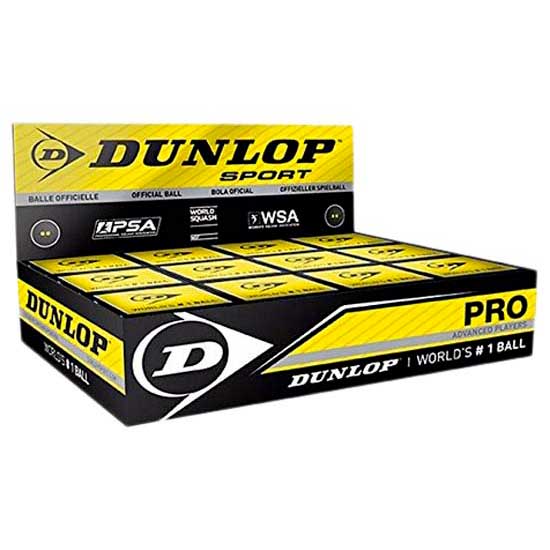 Dunlop Pro Double Yellow Dot Squash Balls Box Schwarz,Weiß 12 Balls von Dunlop
