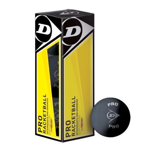 Dunlop Pro Racketball Balls (Box of 3) Zubehör, Erwachsene Unisex, Mehrfarbig (Mehrfarbig), Einheitsgröße von DUNLOP