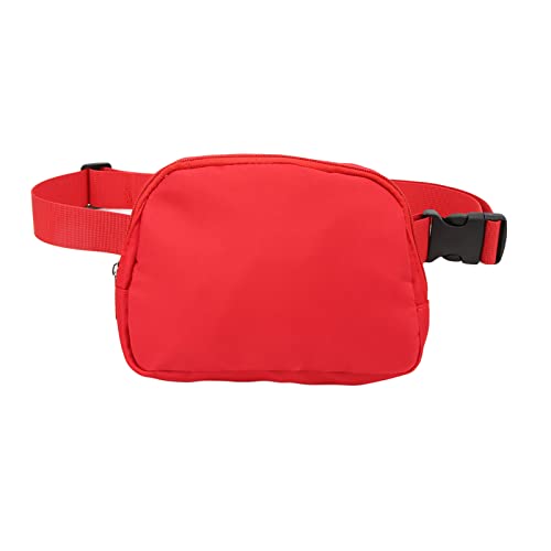 EASTALOLO Nylon-Gürteltasche, Reißverschlusstaschen, Verstellbarer Gürtel, wasserdicht, für Damen und Erwachsene, Reiseveranstalter (Rot) von EASTALOLO