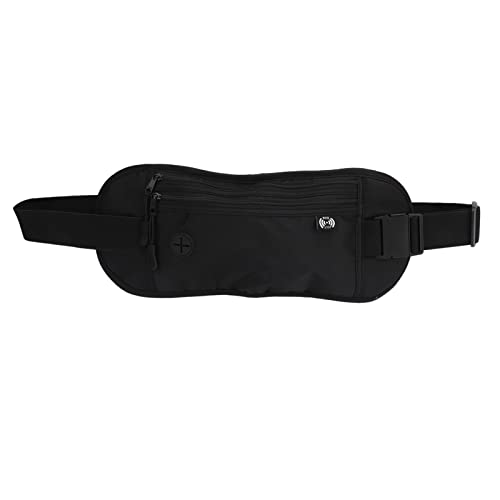 EASTALOLO Sports Waist Bag Large Capacity Waterproof Breathable Outdoor Waist Pouch for Running Cycling Workout (Schwarz) von EASTALOLO