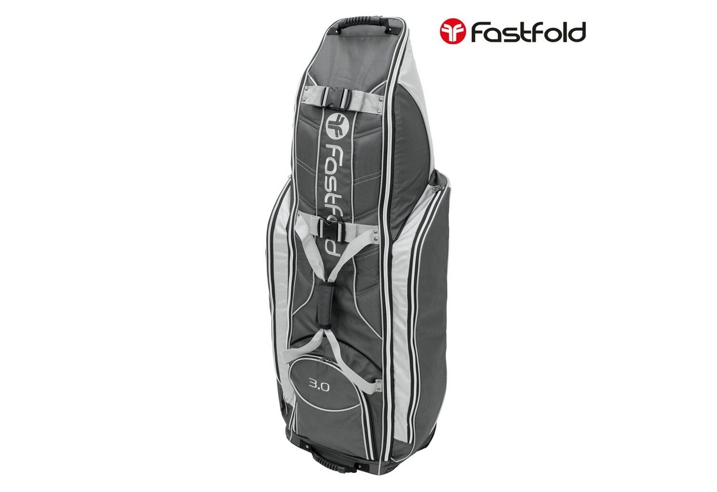 ECD Germany Golftrolley Reisetasche Cart Bag Golfbag Standbag Golfreisebag Cartbag, Fast Fold Unisex 3.0 Schwarz/Silber Reißverschlusstaschen Tragegriffe von ECD Germany