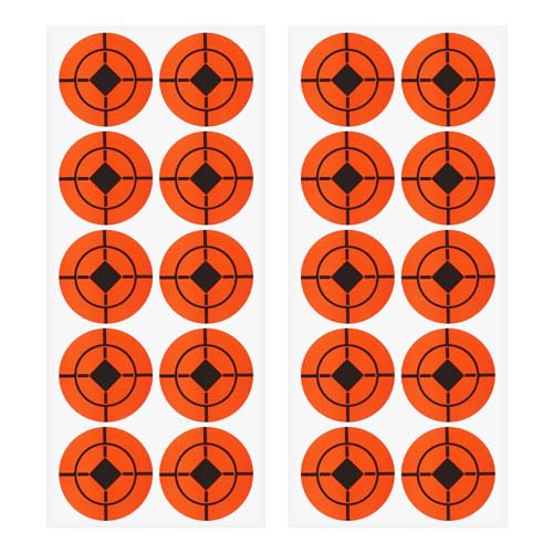 ECSiNG 250 Stück 5cm Selbstklebende Runde Aufkleber Zielscheiben Zielklötze Papieraufkleber für Schie?übungen Bogenschießen Sportschießen Etikettenpapier Orange von ECSiNG