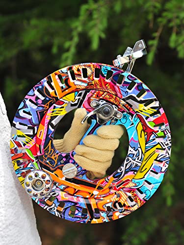 EKORAS drachenschnur aufwickler Wanhe Kite Reel Reel Wickelbrett Abduktor Hochwertiges Anti-Reverse-Handgriffrad mit Scheibenbremse ABS-Rückenriemenrad (Color : Stand+Strap) von EKORAS