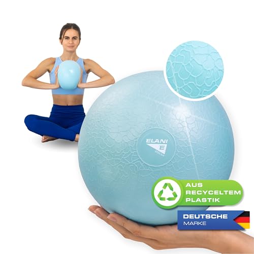 ELANI Pilates Ball - 25 cm Rutschfester & Superleichter Beckenbodenball mit Übungen - schmutzabweisend und klimafreundlich bis 100 kg - Gymnastikball klein von ELANI
