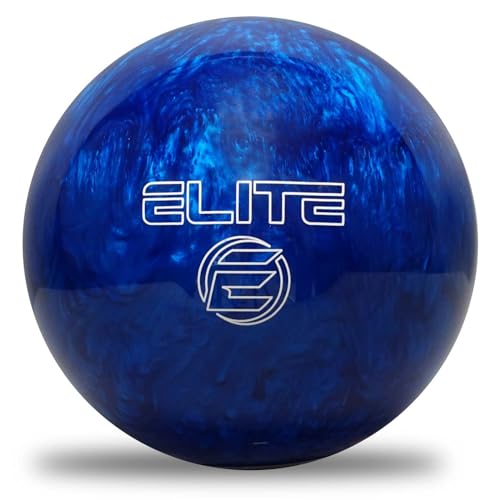 ELITE Vorgebohrter Star-Polyester-Bowlingball – ideal für Ersatz-Schieß-Liga-Bowlesr oder gerades Bowling – perfekte Passform für Anfänger (Blue Pearl, 5,4 kg, extra große Bohrung) von ELITE
