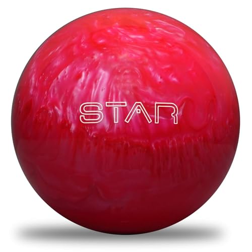 ELITE Vorgebohrter Star-Polyester-Bowlingball – ideal für Ersatz-Schießliga oder gerade Bowler – perfekter Gfit-Einsteigerball (Pink Pearl, 4,1 kg – mittlere Bohrung) von ELITE