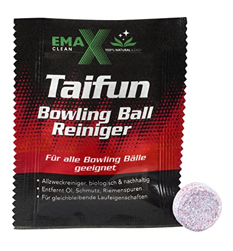 EMAX CLEAN Taifun | Bowling Ball Reiniger | Allzweck-Reiniger für alle Bowlingbälle | Effektive Reinigung von Bowling-Kugeln | Ball-Cleaner in Tab-Form | Made in Germany | Tab von EMAX CLEAN