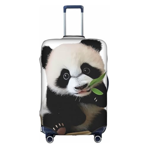 EVANEM Reisegepäckhülle mit Sonnenblumenmuster, elastische Trolleyhülle, kratzfester Koffer-Schutz, passend für 45,7 - 81,3 cm Gepäck, Kleiner Panda, S von EVANEM