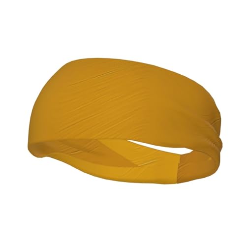 Mustard Yellow And Black Fashion Sports Decorative Sweatband, Rutschfestes, atmungsaktives und schweißabsorbierendes Stirnband für Männer und Frauen, geeignet für Lauf- und Fitnesssport. von EVANEM