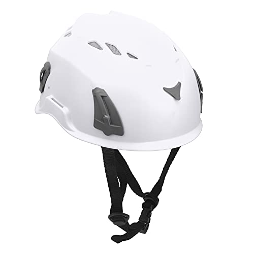 EVGATSAUTO Kletterhelm, GUB D8 Kletterhelm, Outdoor-Sicherheitskopfschutz, Verstellbarer Helm für Bergsteigen (Weiß) von EVGATSAUTO