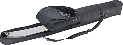 EVOC SKI BAG Skitasche, Reisetasche für Ski (weit aufklappbar, Komprimierungsgurte zur Anpassung des Packvolumens, abnehmbarer Schultergurt, Ski bis 195 cm, Platz für Stöcke), Schwarz von EVOC